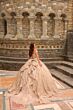 Amarra 54324 Hooded Cape Petal Train Quince Dress