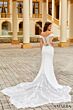 Amarra 7034 Lace-Up Back Petal Train Bridal Dress