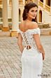 Amarra 7034 Lace-Up Back Petal Train Bridal Dress