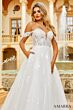 Amarra 84373 Hannah Off-The-Shoulder Sweetheart Neck Bridal Dress