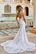 Amarra 84377 Cold-Shoulder Cape Sleeve Bridal Dress