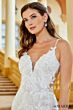 Amarra 84407 Fiona Fit-And-Flare Plunging Neck Wedding Dress