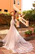 Amarra 88202 River Sheer Train Plunging Neck Bridal Gown