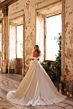 Amarra 44012 Ariana Floral Peek-A-Boo Neck Overskirt Wedding Dress