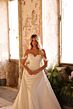 Amarra 44012 Ariana Floral Peek-A-Boo Neck Overskirt Wedding Dress
