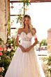 Amarra 44017 Jordan Sweetheart Neck Scallop Hem Lace Wedding Gown