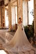 Amarra 89111 Ivy Bishop Sleeve High Slit Overskirt Bridal Dress