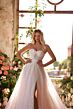 Amarra 89121 Haven High Slit Strapless Sweetheart Neck Bridal Dress