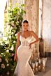 Amarra 89125 Alyssa Sheer Bodice Beaded Fit-And-Flare Wedding Gown