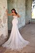 Amarra 89141 Lilly Godet Skirt Beaded Strapless Mermaid Bridal Gown