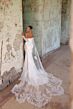 Amarra 89143 Cali Watteau Train Lace Hip Bridal Dress