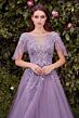 Andrea and Leo A1351 A-Line Flutter Sleeve Dress