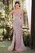 Andrea and Leo A1361 Removable Overskirt Scoop Neck Evening Gown