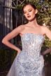 Andrea and Leo A1365 Overskirt Beaded Strapless Evening Gown