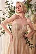 Andrea and Leo A1369 Strapless Beaded A-Line Notched Neck Formal Dress
