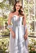 Andrea and Leo A1369 Strapless Beaded A-Line Notched Neck Formal Dress
