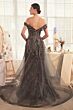 Andrea and Leo A1375 Off-The-Shoulder Sheer Overskirt Formal Gown