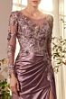 Andrea and Leo A1403 Illusion Sleeve Scoop Neck Dress