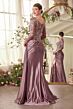 Andrea and Leo A1403 Illusion Sleeve Scoop Neck Dress