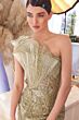 Andrea and Leo A1435 One-Shoulder Pleated Fan Bodice Evening Gown