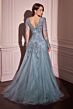 Andrea and Leo MA108 Illusion Sleeve Bateau Neck Dress