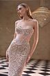 Andrea and Leo A1481 Illusion Bodice Scalloped Neck Dress