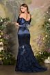 Andrea and Leo A1482 Off The Shoulder Rosette Skirt Dress