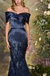 Andrea and Leo A1482 Off The Shoulder Rosette Skirt Dress