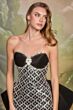 Andrea and Leo A1486 Bow Train Strapless Beaded Dress