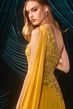 Andrea and Leo A1495 Beaded Illusion Bodice One-Shoulder Dress