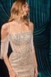 Andrea and Leo A1510 Jordan Cold Shoulder Embellished Dress
