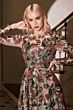 Andrea and Leo A0926 Savannah Floral Sequin Long Sleeve Dress