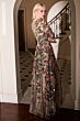 Andrea and Leo A0926 Savannah Floral Sequin Long Sleeve Dress