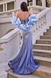 Andrea and Leo A1519 Beaded Mermaid Organza Ruffle Sleeve Dress