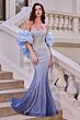 Andrea and Leo A1519 Beaded Mermaid Organza Ruffle Sleeve Dress