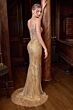 Andrea and Leo A1526 Sweetheart Neck Beaded Gold Dress