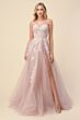 Andrea and Leo A1029 Corset Bodice High Slit Dress