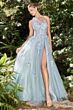 Andrea and Leo A1053 Corset Bodice High Slit Dress