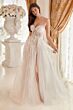 Andrea and Leo A1089 Penelope High Slit Strapless Sweetheart Dress