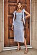 Andrea and Leo A1110 Side Slits Bow Strap Dress