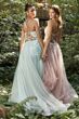 Andrea and Leo A1142 Lace-Up Back Sheer Bodice Dress