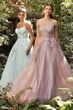 Andrea and Leo A1142 Lace-Up Back Sheer Bodice Dress