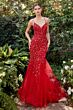 Andrea and Leo A1201 Mermaid Silhouette Lace-Up Dress