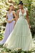 Andrea and Leo A1206 Prairie Skirt Halter Neck Dress