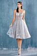 Andrea and Leo A0823 Spaghetti Strap Illusion Midriff Dress