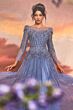 Andrea and Leo A1167 Illusion Long Sleeve A-Line Dress