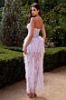 Andrea and Leo A1225 Strapless Feather Skirt Dress