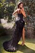 Andrea and Leo A1228 High Slit Ruffle Hem Dress