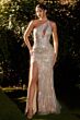 Andrea and Leo A1230 One-Shoulder Cutout Beaded Dress