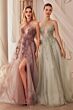Andrea and Leo A1236 Embroidered Bodice Halter Neck Dress